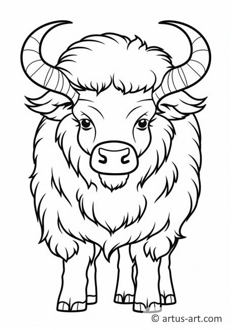 Page de coloriage de Bison d'Europe